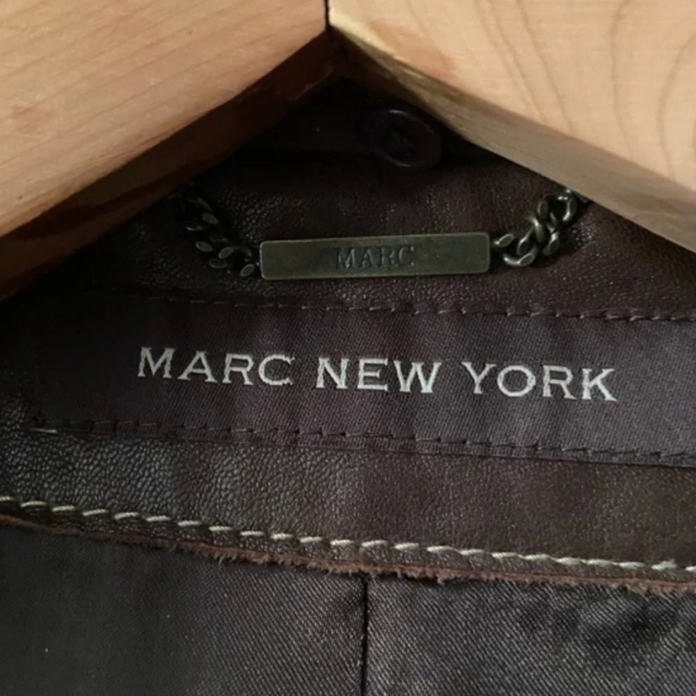 Vintage MARC brown leather jacket (med) - Picture 6 of 7